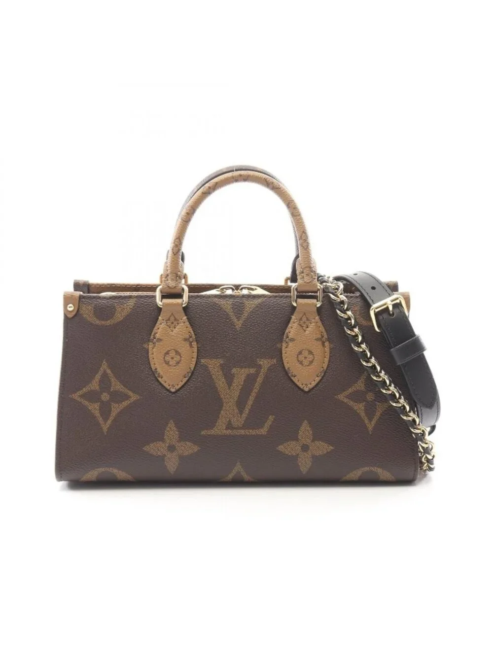 Louis Vuitton Handbag On The Go East West Chain Monogram Reverse 2-Way Canvas on